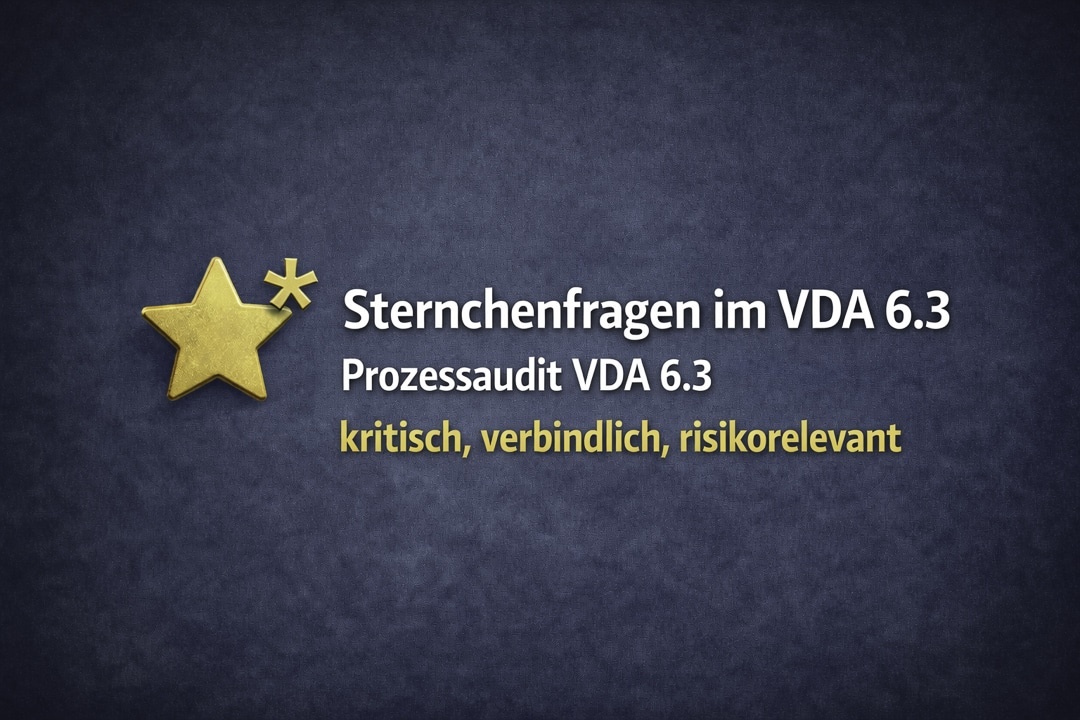 Sternchenfragen im VDA 6.3 – kritisch, verbindlich, risikorelevant
