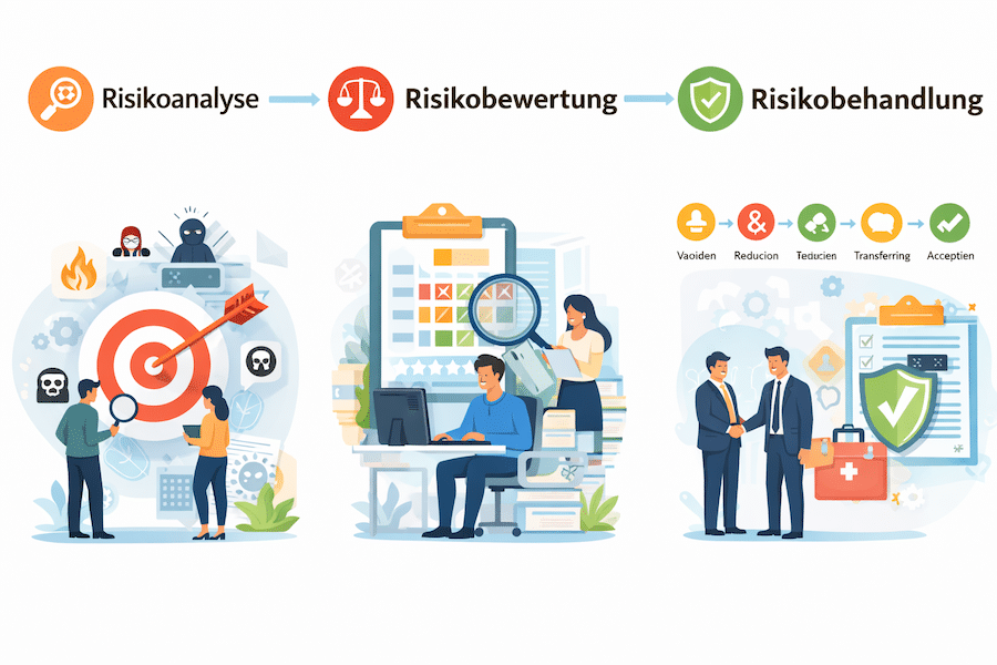 Risikoanalyse, Risikobewertung und Risikobehandlung nach ISO 27001