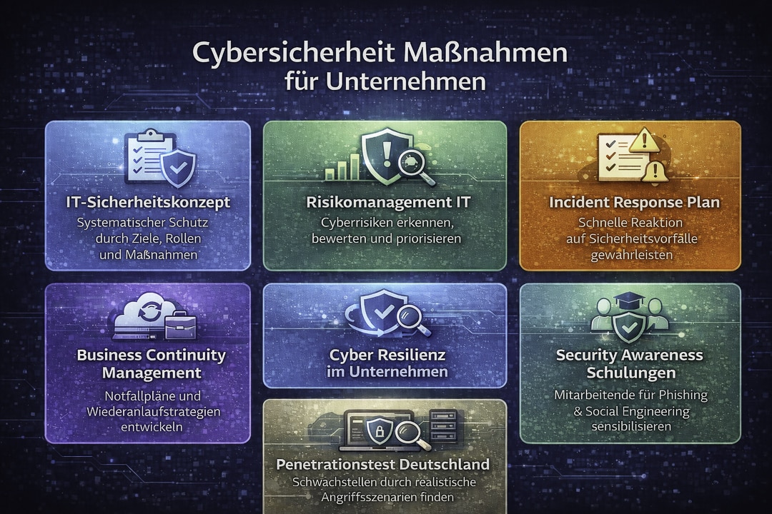 Cybersicherheit Maßnahmen für Unternehmen