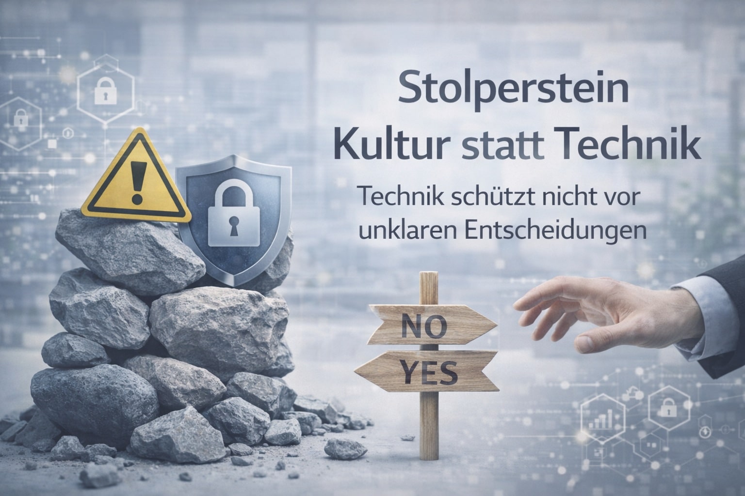 Stolperstein Kultur statt Technik - Technik schützt nicht vor unklaren Entscheidungen