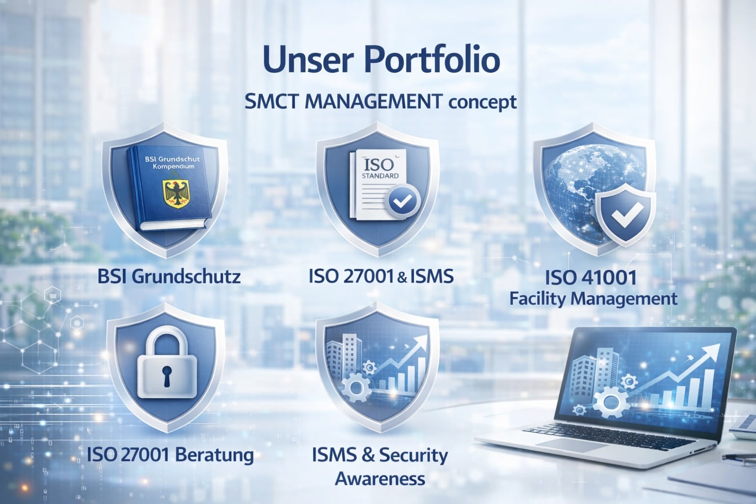 Portfolio Dienstleistungen ISO 27001 Informationssicherheit SMCT MANAGEMENT